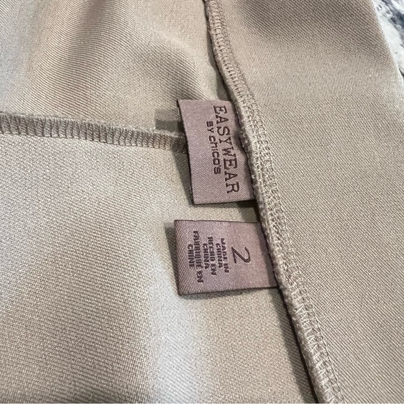 Easy wear by Chico’s cropped tan pants.  Great for work or play. Size medium - Picture 2 of 5